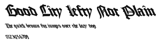 Good City Lefty Not Plain Preview