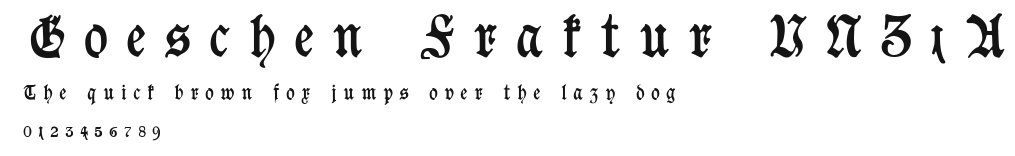 Goeschen Fraktur UNZ1A Preview