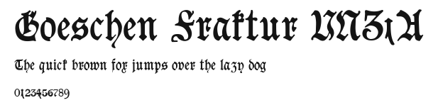 Goeschen Fraktur UNZ1A Preview