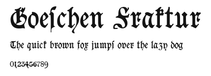 Goeschen Fraktur Preview