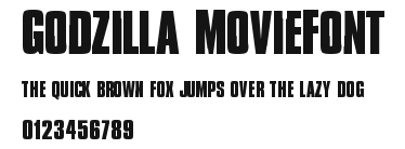 Godzilla MovieFont Preview