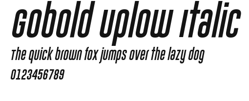 Gobold Uplow Italic Preview