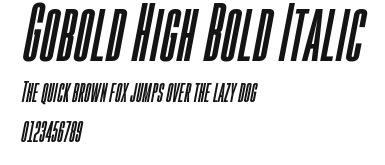 Gobold High Bold Italic Preview