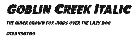 Goblin Creek Italic Preview