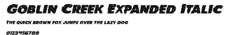 Goblin Creek Expanded Italic Preview