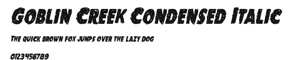 Goblin Creek Condensed Italic Preview