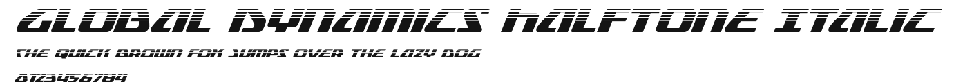Global Dynamics Halftone Italic Preview