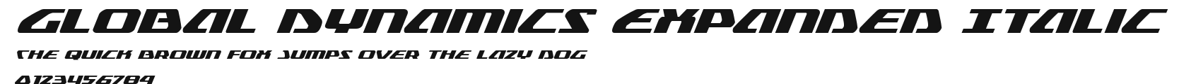 Global Dynamics Expanded Italic Preview