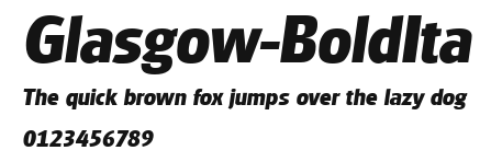 Glasgow-BoldIta Preview