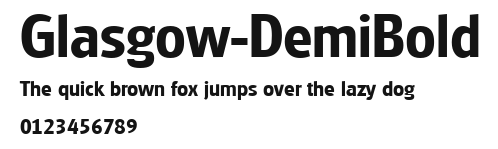 Glasgow-DemiBold Preview