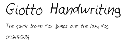 Giotto Handwriting Preview