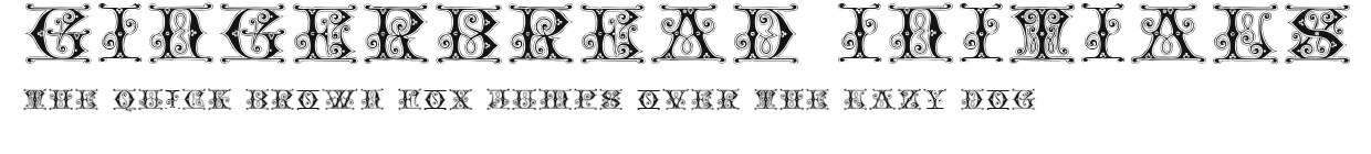Gingerbread Initials Preview