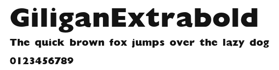 GiliganExtrabold Preview