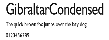 GibraltarCondensed Preview
