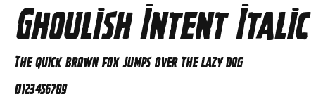 Ghoulish Intent Italic Preview