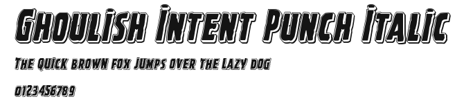 Ghoulish Intent Punch Italic Preview