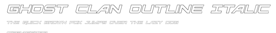 Ghost Clan Outline Italic Preview