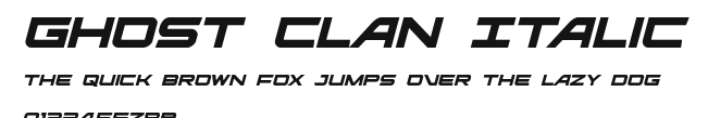 Ghost Clan Italic Preview