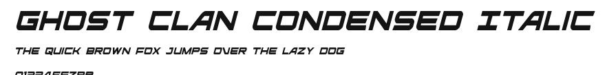 Ghost Clan Condensed Italic Preview