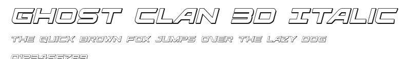 Ghost Clan 3D Italic Preview