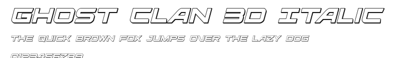 Ghost Clan 3D Italic Preview
