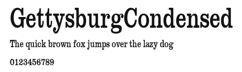 GettysburgCondensed Preview