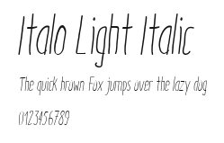 Italo Light Italic Preview