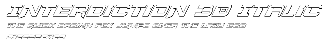 Interdiction 3D Italic Preview