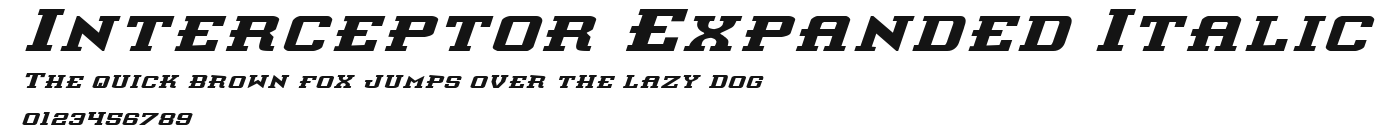 Interceptor Expanded Italic Preview
