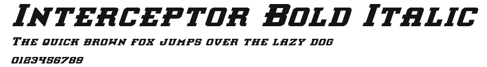 Interceptor Bold Italic Preview