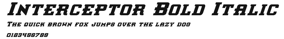 Interceptor Bold Italic Preview