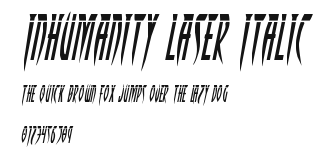 Inhumanity Laser Italic Preview