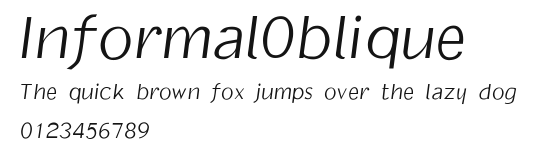 InformalOblique Preview