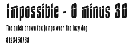 Impossible - 0 minus 30 Preview