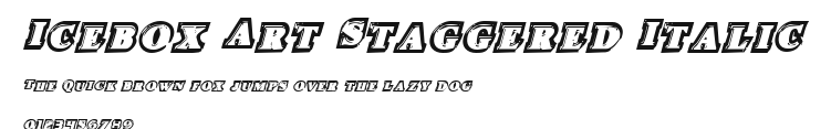 Icebox Art Staggered Italic Preview