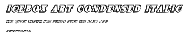 Icebox Art Condensed Italic Preview