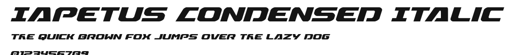 Iapetus Condensed Italic Preview