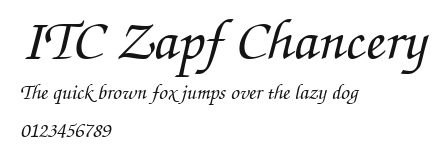 ITC Zapf Chancery Preview