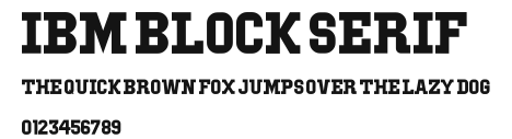 IBM Block Serif Preview