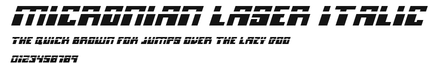 Micronian Laser Italic Preview
