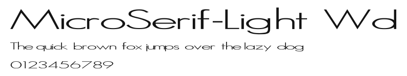 MicroSerif-Light Wd Preview