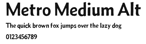 Metro Medium Alt Preview