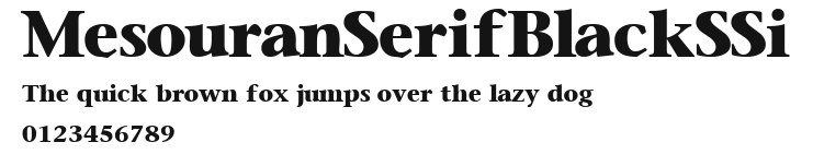 MesouranSerifBlackSSi Preview