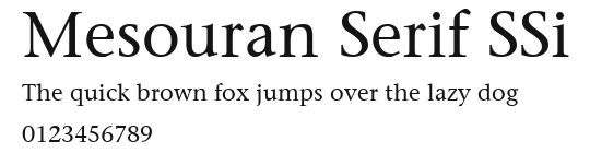 Mesouran Serif SSi Preview