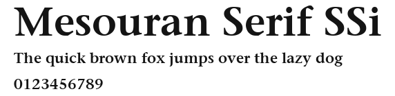 Mesouran Serif SSi Preview
