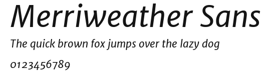 Merriweather Sans Preview