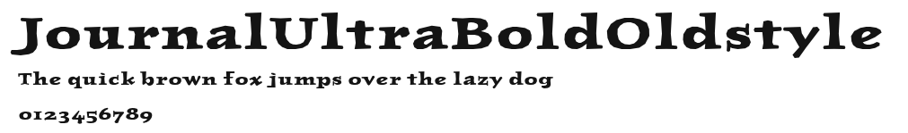 JournalUltraBoldOldstyle Preview