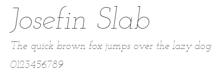 Josefin Slab Preview