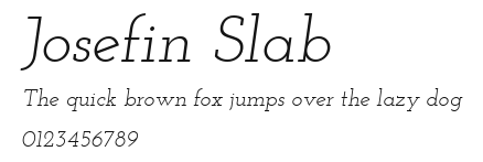 Josefin Slab Preview