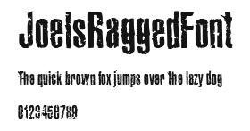 JoelsRaggedFont Preview